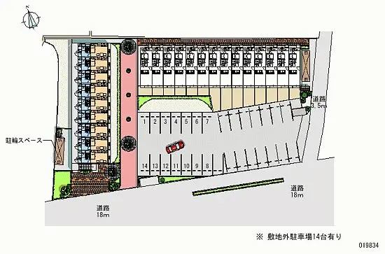 ★手数料０円★倉敷市宮前 月極駐車場